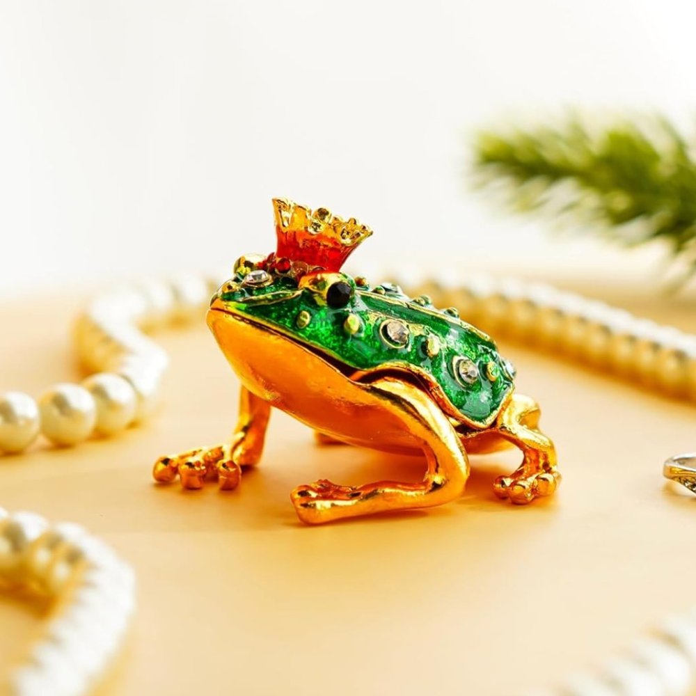 Queen Frog Crystal Jewelry Box